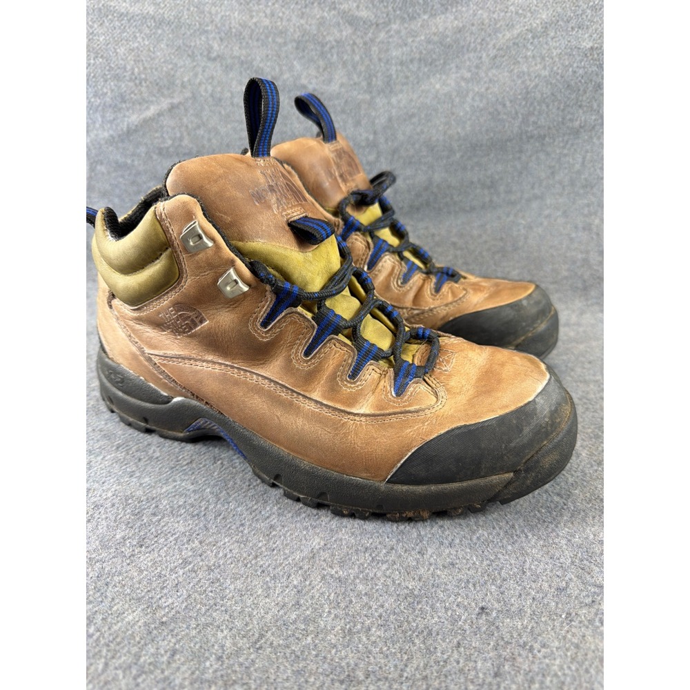 The North Face Hiking Boots Women 9.5 Brown Leather Mid Top Gorpcore Trail Shoes